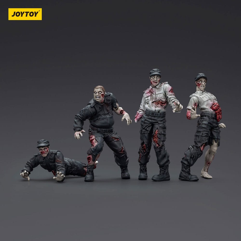Zombie Dark Source 4-Pack Security Guards 8cm Action Figures